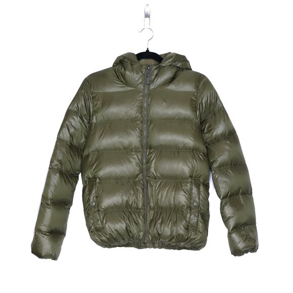 PATAGONIA Raven Rocks Hoody Puffer Jacket Forest Green 700 Fill Women's S - Picture 1 of 11